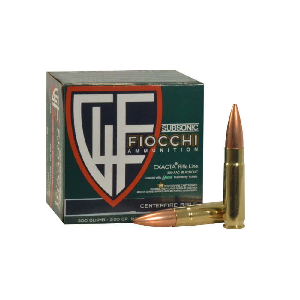 Ammunition Fiocchi Ammunition Ready Series FIOCCHI .300 Blackout 220gr HPBT MatchKing 1020 FPS 25 RD • Model: Ready Series